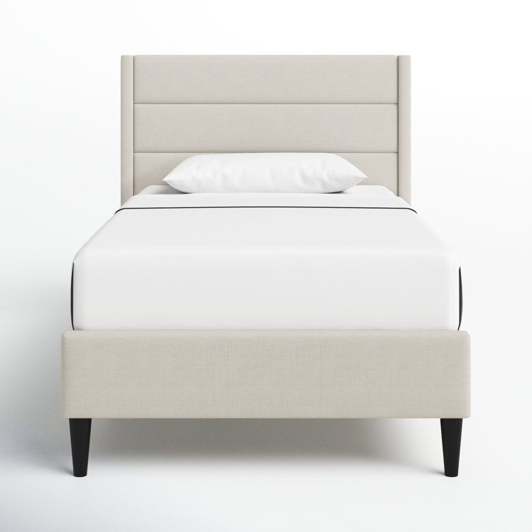 Scarlett upholstered wingback outlet bed